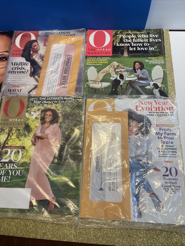 NEW LOT OF 6 O OPRAH MAGAZINE 2020 ~4 ~ Still In Plastic ITS OUR ANNIVERSARY gallery