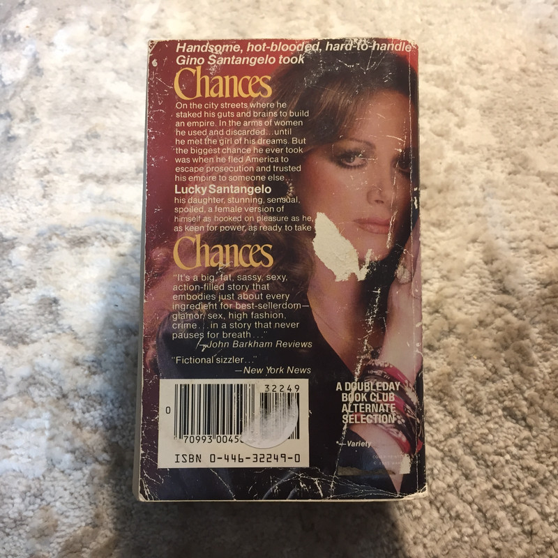 Chances Jackie Collins 1982 Warner Books Glamour Romance Suspense Paperback Book gallery