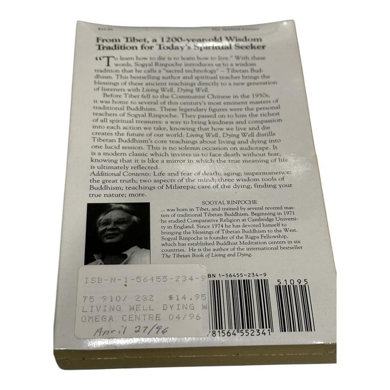Living Well Dying Well Sogyal Rinpoche Audio Cassette Tape Sounds True Buddhism gallery
