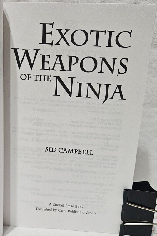 Exotic Weapons of the Ninja by Sid Campbell, 1999 1st Printing gallery