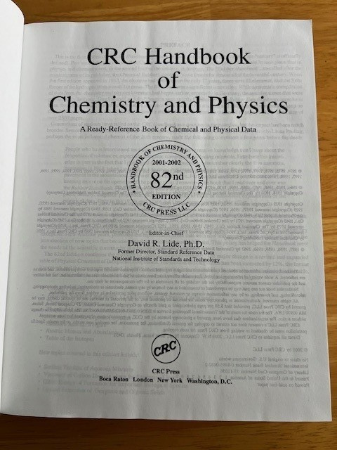 CRC Handbook of Chemistry and Physics, 82nd Edition gallery