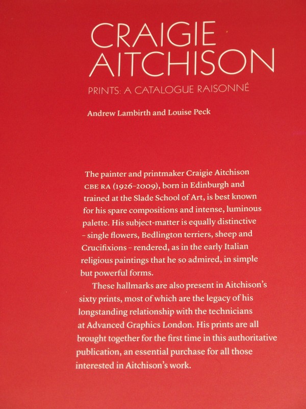 NISW 2013 Craigie Aitchison - Prints: a Catalogue Raisonné Presumed 1st Ed Hrdcv gallery
