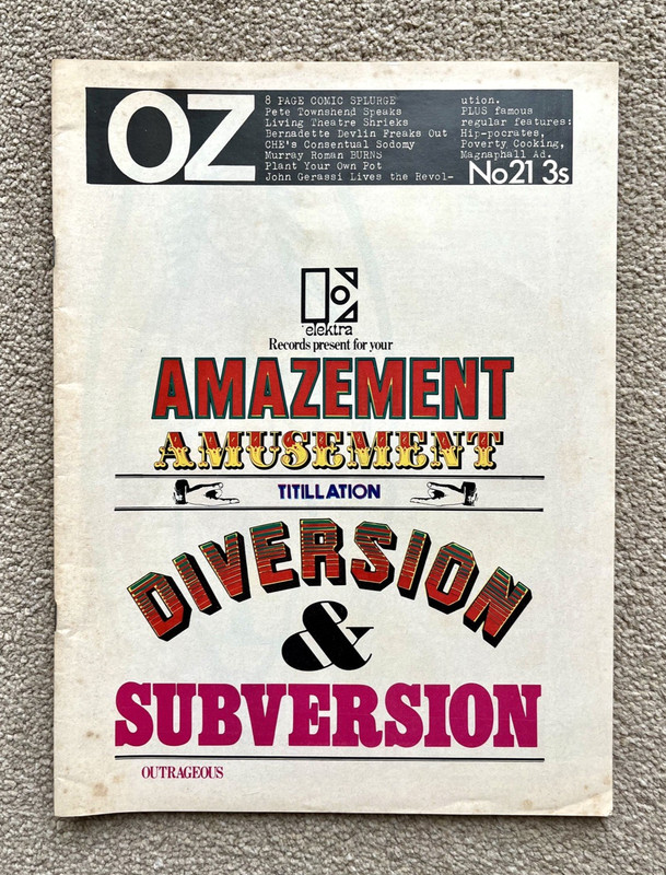 OZ MAGAZINE No.21 with Outcry and Running Man inserts. gallery