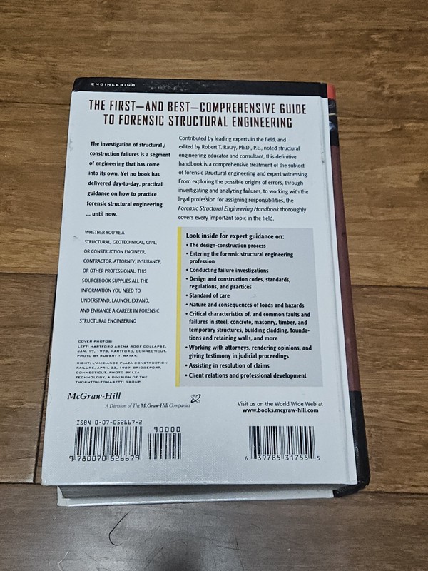 Forensic Structural Engineering Handbook - hardcover Ratay, Robert gallery