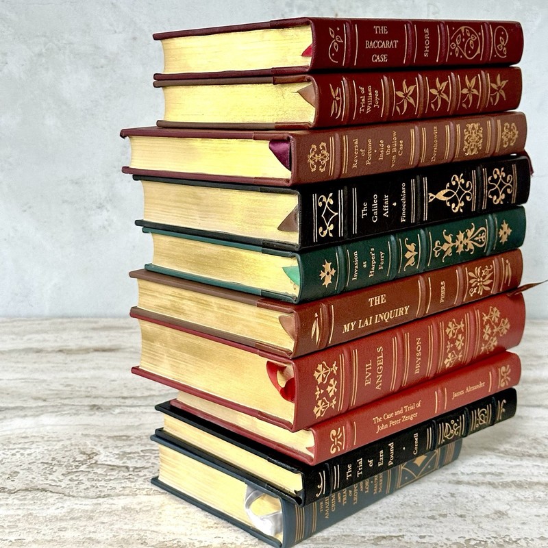 Lot of 10 ~ Notable Trial Library HC Leather Bound Special Edition Books gallery