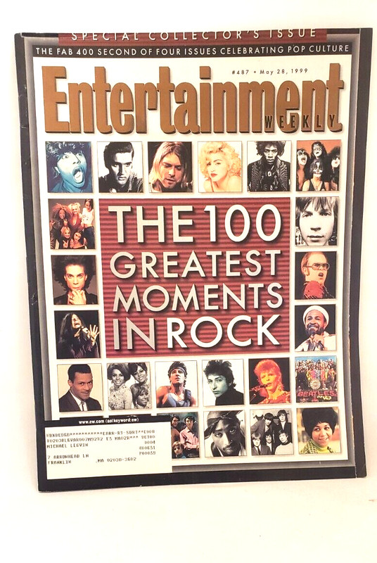 Entertainment Weekly Magazine The 100 Greatest Moments in Rock May 1999 5069 gallery