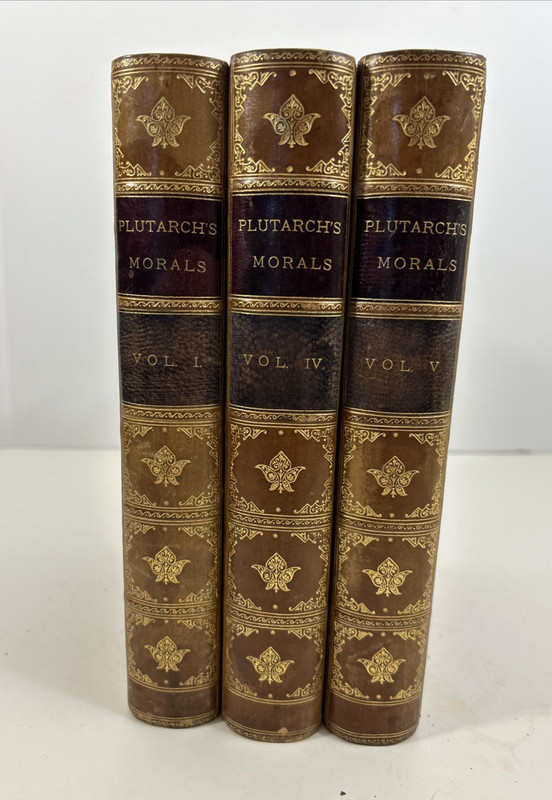 Plutarch’s Morals Volume 1, 4-5 – 1883 Antique Hardcover Book