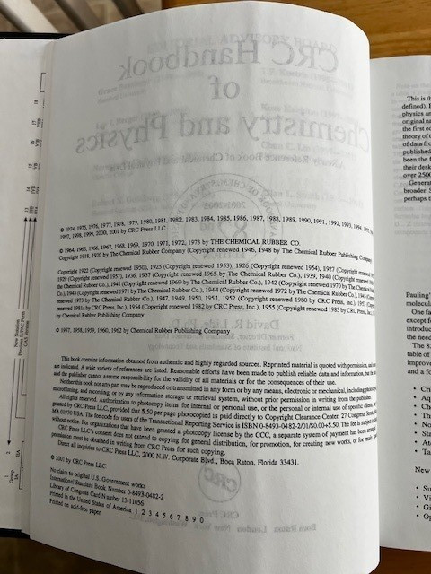 CRC Handbook of Chemistry and Physics, 82nd Edition gallery