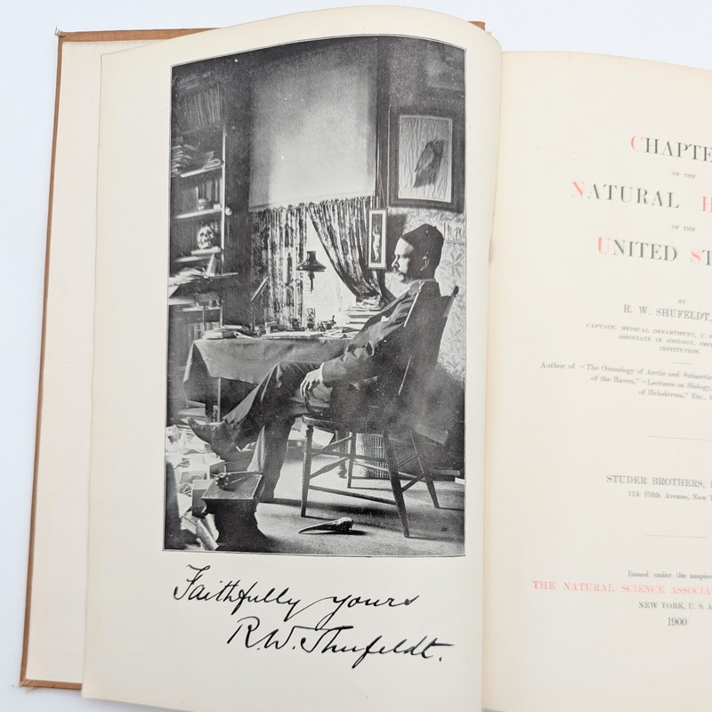 The Natural History Of The US Signed by R.W. Shufeldt, 1897 Homeschool Birds
