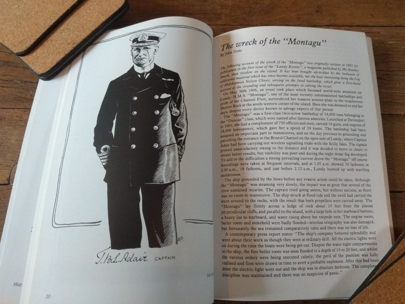 Loss of H. M. S. Montagu , Lundy, 1906 by G.M. Davis P/Back 2006. Royal Navy gallery