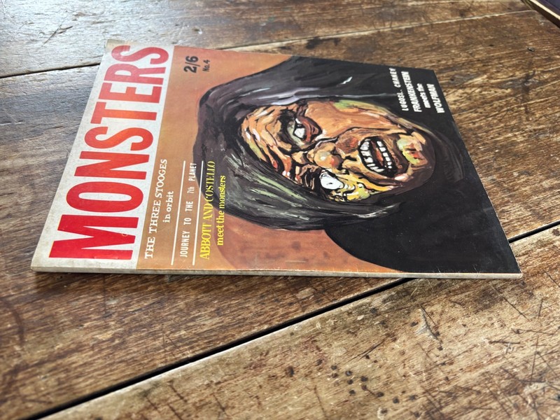 MONSTERS #4 Charlton Horror Mag 1963/3 Stooges in Orbit/Frankenstein Vs Wolfman gallery
