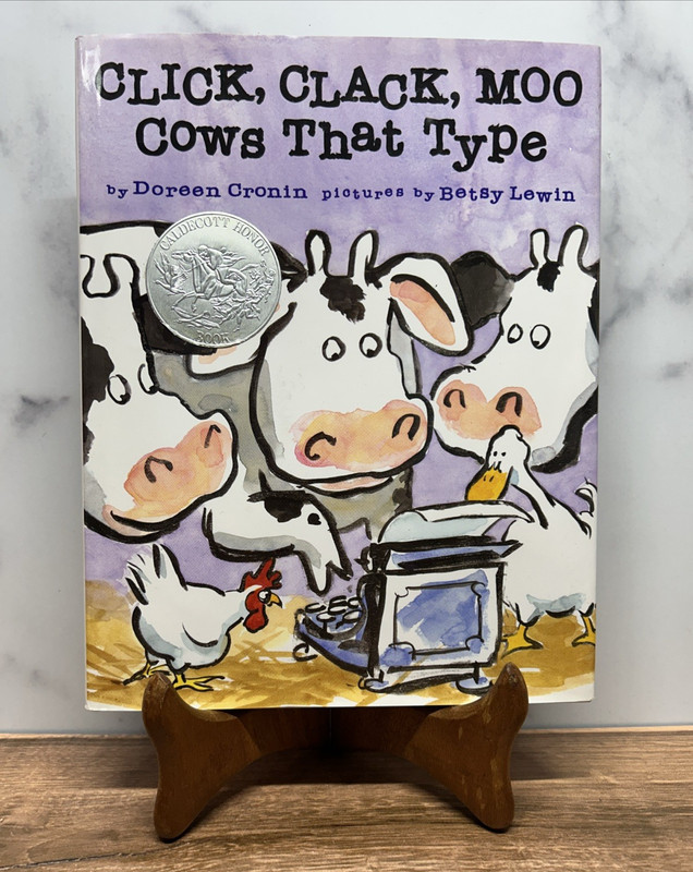 Click, Clack, Moo Cows That Type by Doreen Cronin Hardcover Vintage NEW