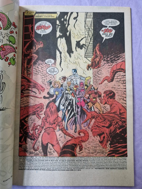 The Uncanny X-Men #233 Marvel Comics 1988 in Excellent Condition 8.5 VF+ gallery