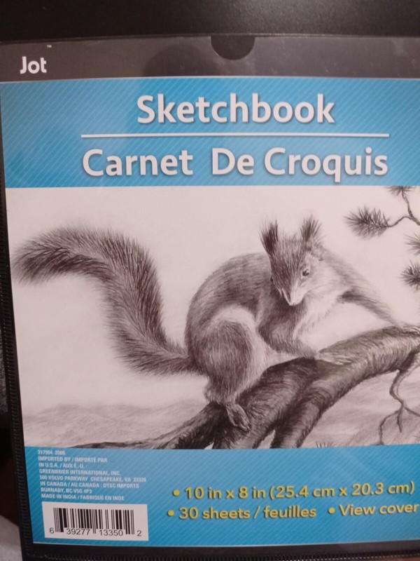 (2)Jot Sketchbook Carnet De Croquis -30sheets-10in.X8in (View Cover)