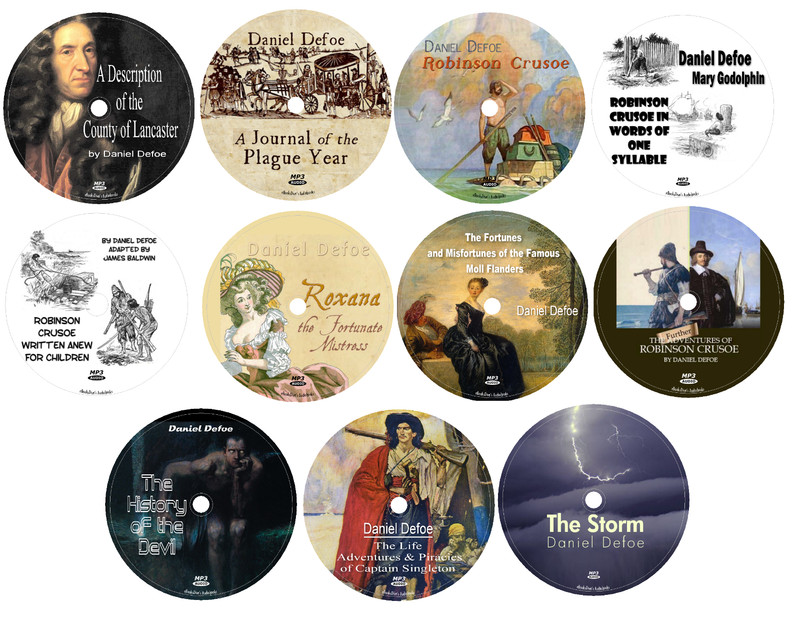 Daniel Defoe 11 Audiobooks Robinson Crusoe in 11 MP3 Audio CDs