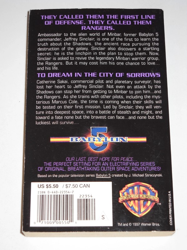 1997 BABYLON 5 #9 To Dream in the City of Sorrows Vintage TV tie-in pb book gallery