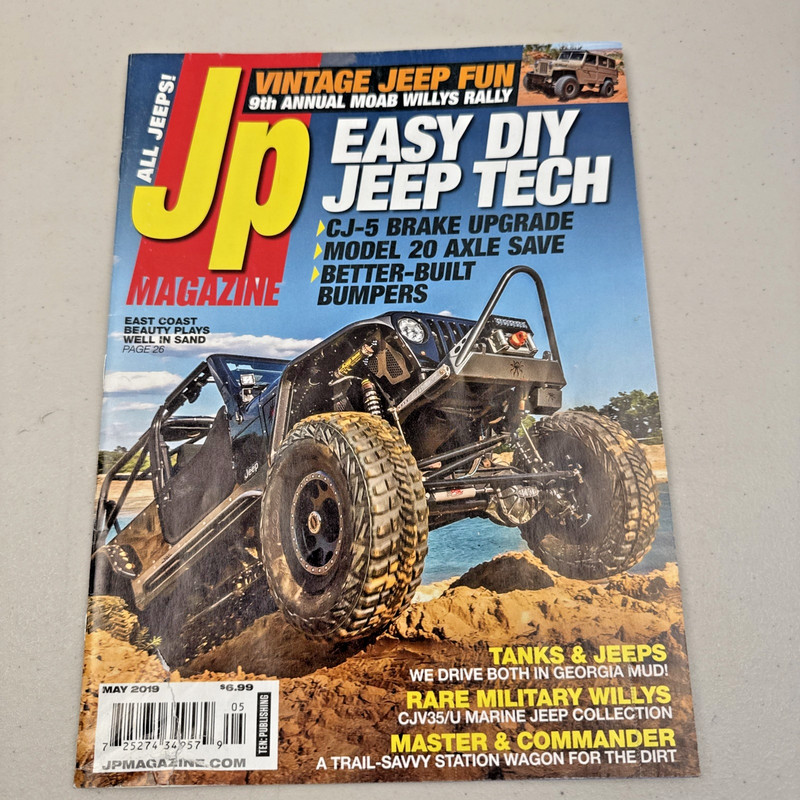 JP Magazine May 2019 Easy DYI Jeep Tech, Vintage Jeep Fun, Rare Military Willys!