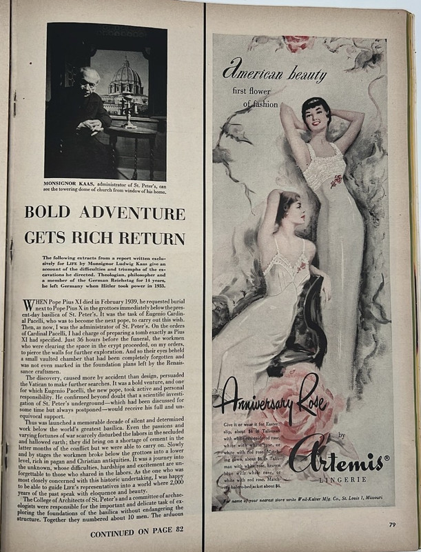 VINTAGE LIFE MAGAZINE - MARCH 27, 1950 ISSUE - MYSTERY FLIGHT MRS. ANNE BROMLEY gallery