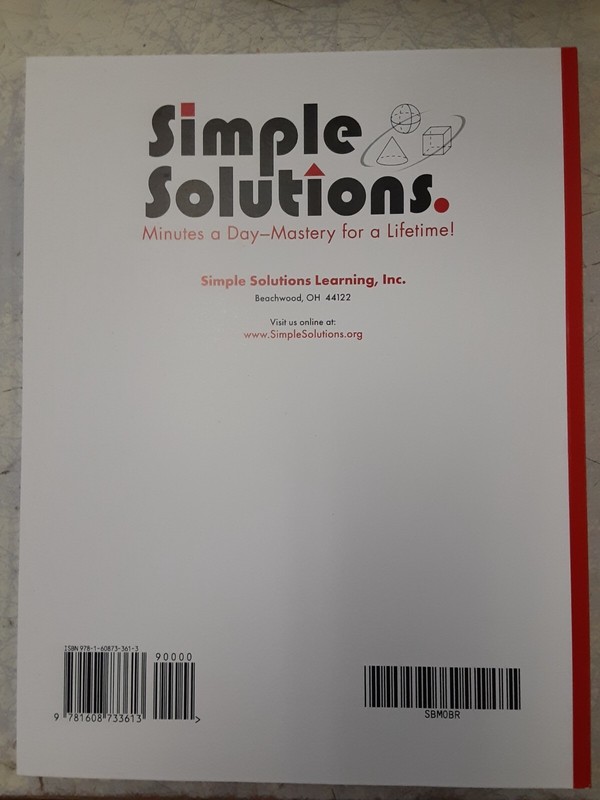Simple Solutions Mathematics Grade K Workbook Unused gallery