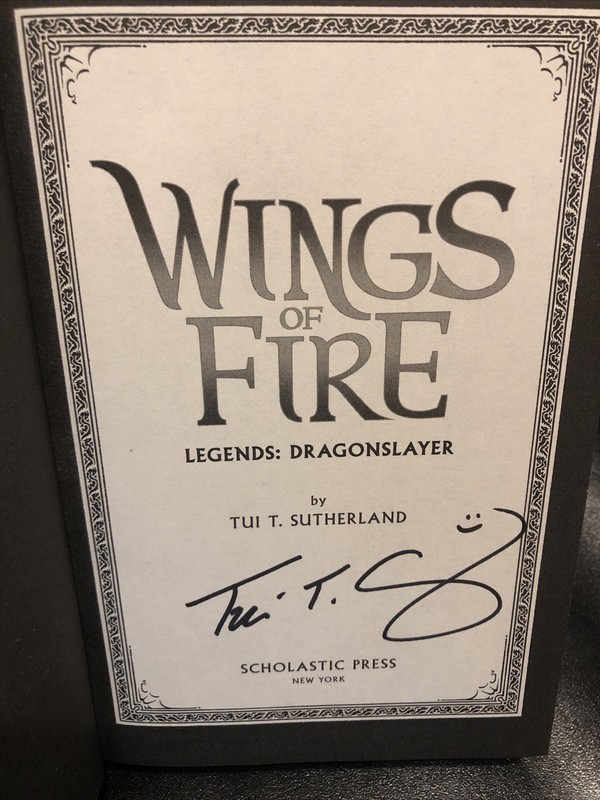 Dragonslayer Wings of Fire: Legends Tui T. Sutherland Hardcover Signed First gallery