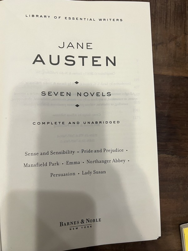 Jane Austen: Complete and Unabridged 7 Novels; Barnes&Noble; No Dust Jacket gallery