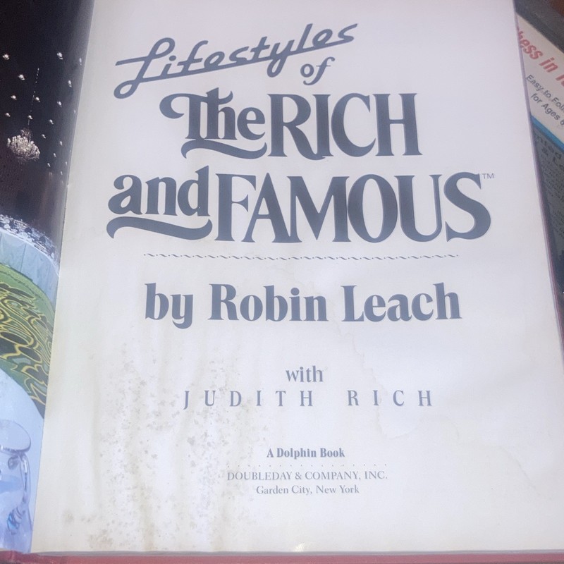 Lifestyles of the Rich and Famous – Robin Leach HC Signed Doubleday