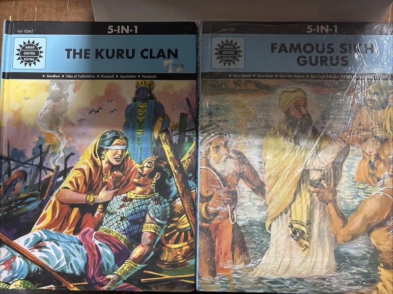 5in 1 Stories The Kuru Clan & Famous Sikh Gurus Set Of 2 Books