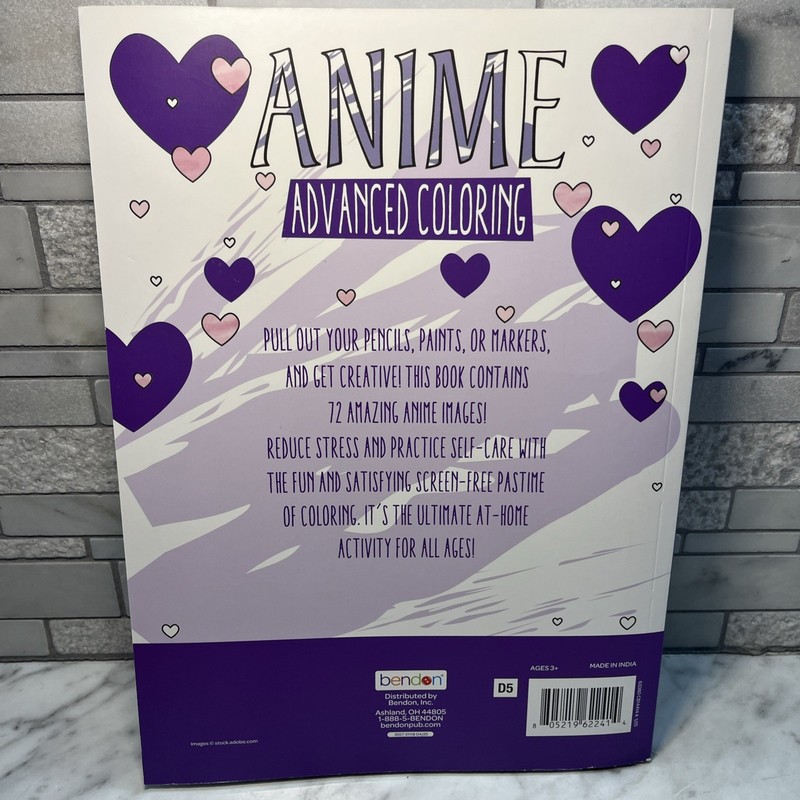 Anime Coloring Book "Advanced Coloring", Bendon, anime coloring, girl & teens gallery