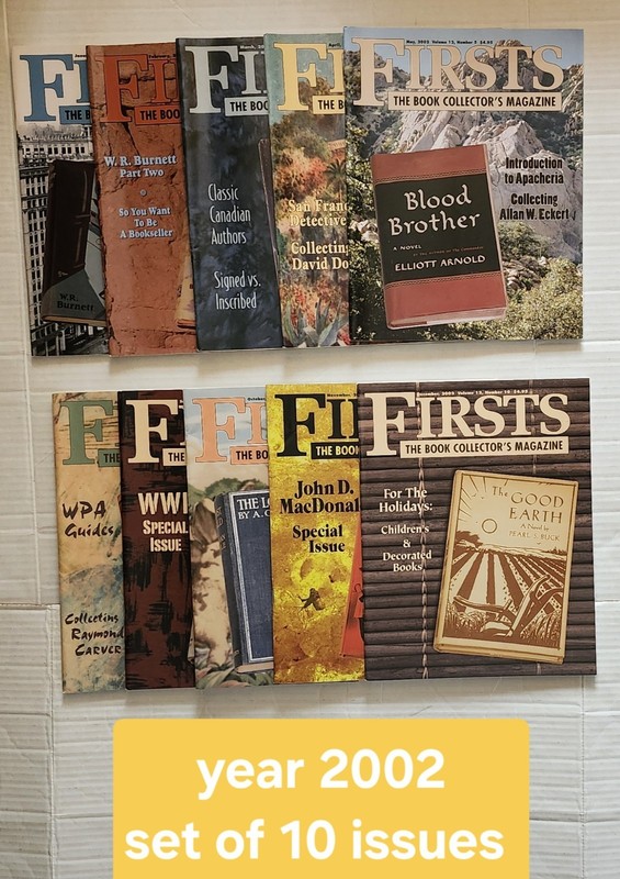 Firsts The Book Collector’s Magazine Jan-Dec 2002 Set Of 10 Issues Vintage