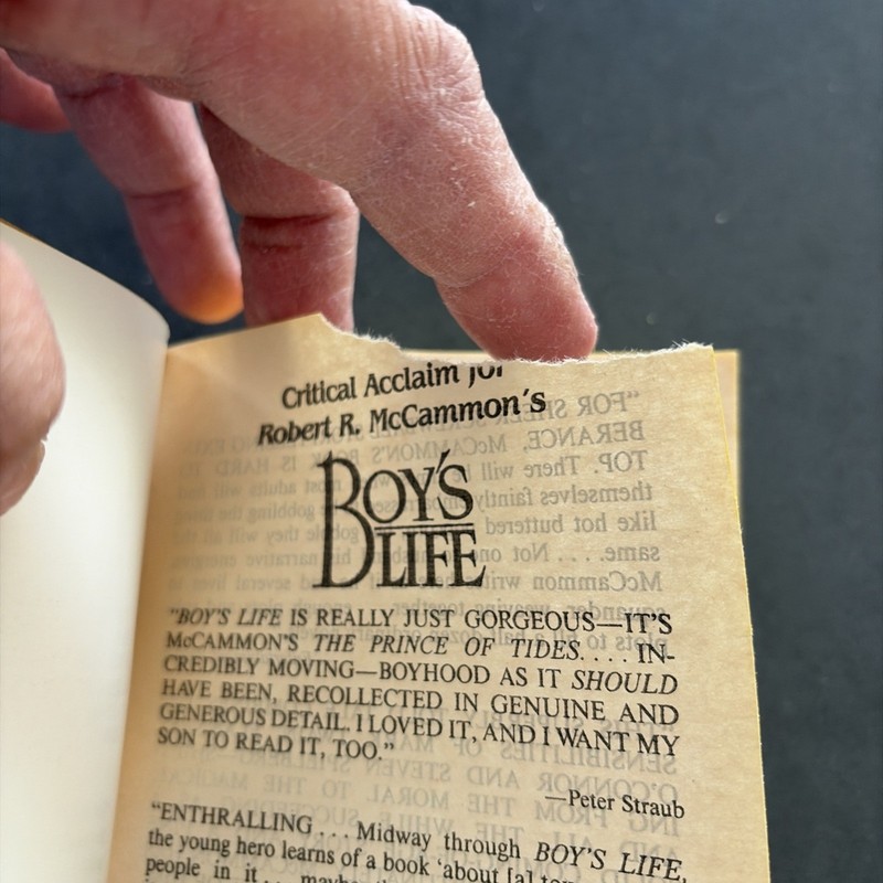 Boys Life By Robert McCammon First Pocket Books Paperback Printing May 1992 gallery