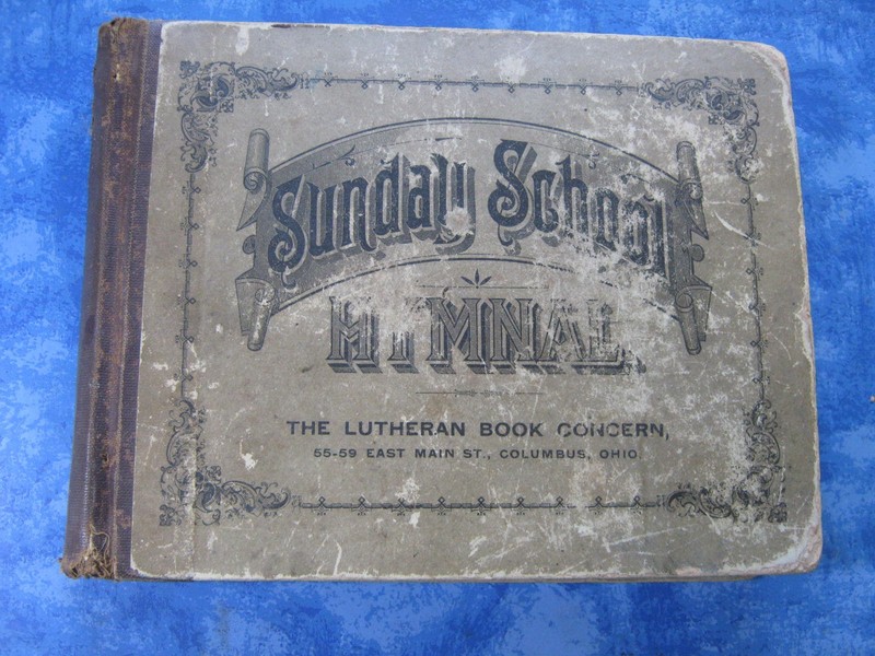 ANTIQUE SUNDAY SCHOOL HYMNAL Lutheran Book Concern HC 1883