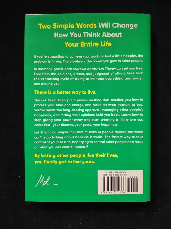 THE LET THEM THEORY Mel Robbins 1st Edition Hardcover Book Self Help Feel Great gallery
