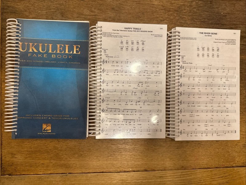 Ukulele Fake Book : 5. 5 X 8. 5 Spiral Edition Paperback’s in 3 Books -VERY GOOD