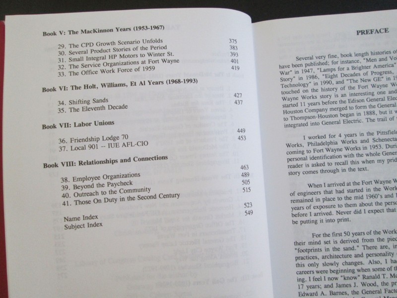GENERAL ELECTRIC At Fort Wayne-a 110 YEAR HISTORY By Clovis E. Linkous HARDCOVER gallery