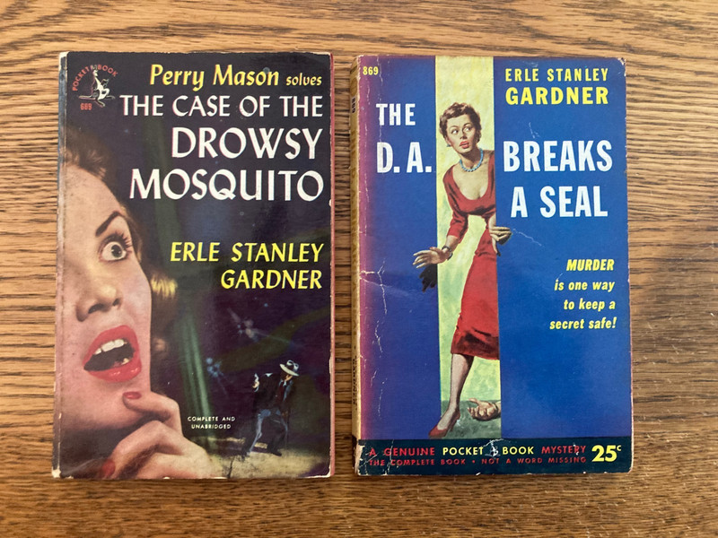 Lot of 10 1940s & 1950s Paperback Mystery Novels gallery