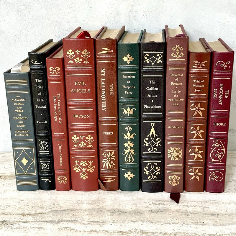 Lot of 10 ~ Notable Trial Library HC Leather Bound Special Edition Books