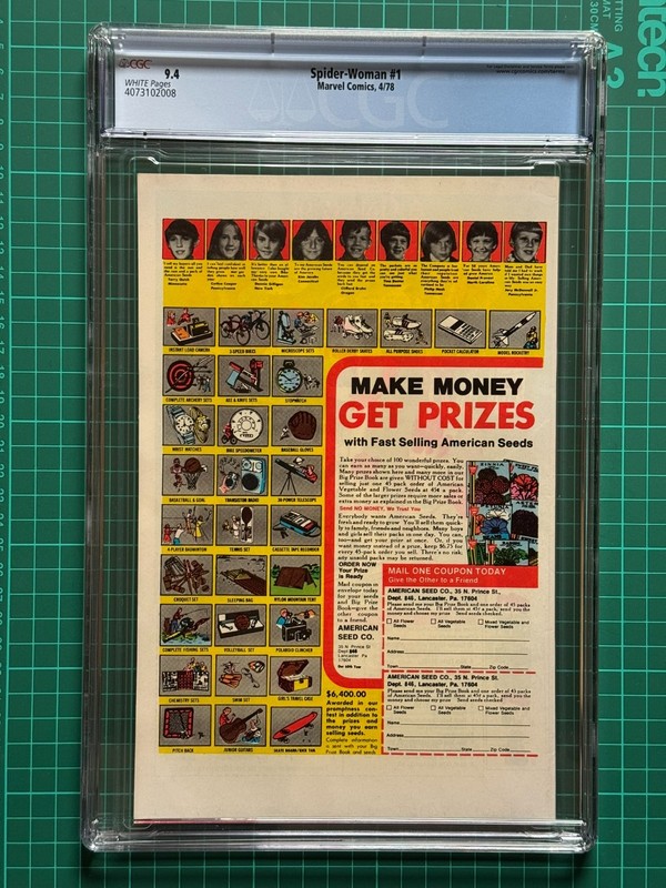 Spider-Woman #1 CGC 9.4 Near Mint with White Pages April 1978 Newsstand Edition. gallery