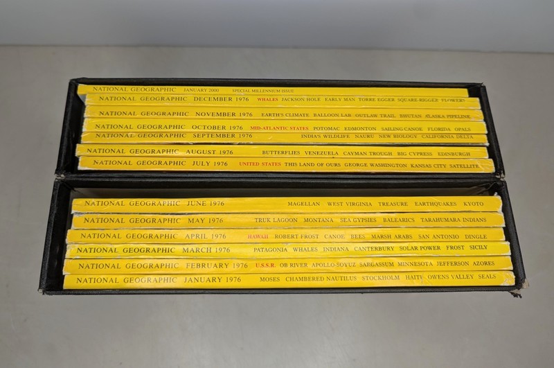 Full Year 1976 National Geographic Magazines + Jan. 2000 Special Issue w/…