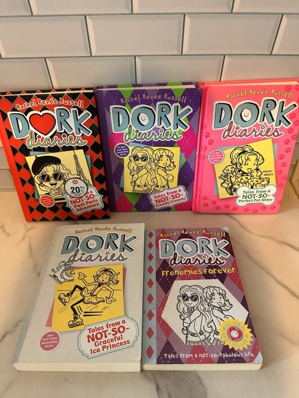 Dork Diaries Book Lot Of 5 Hardcover/ Paperback Mixed
