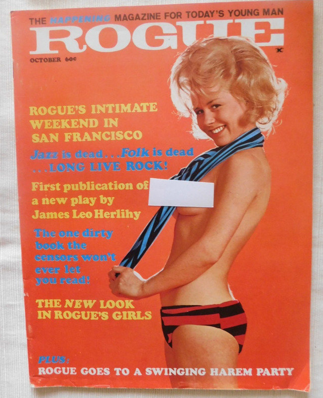 Vintage ROGUE Vol.12 No7 Oct. 1967 – Fiction Girlie JIM CLARK STORY Nicole