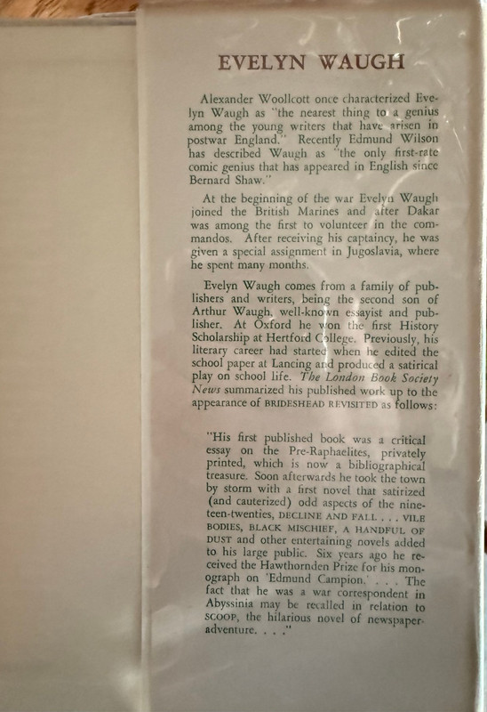 Evelyn Waugh The Loved One First US Edition/3rd printing 1948 Unclipped DJ $2.50 gallery