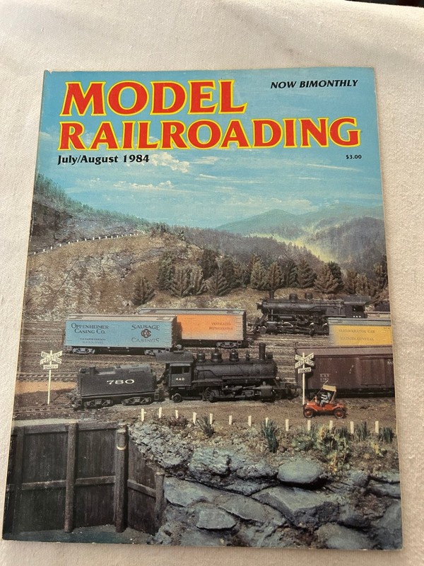 MODEL RAILROADING Magazine July/August 1984 Model Trains Layout Hobby Railroad