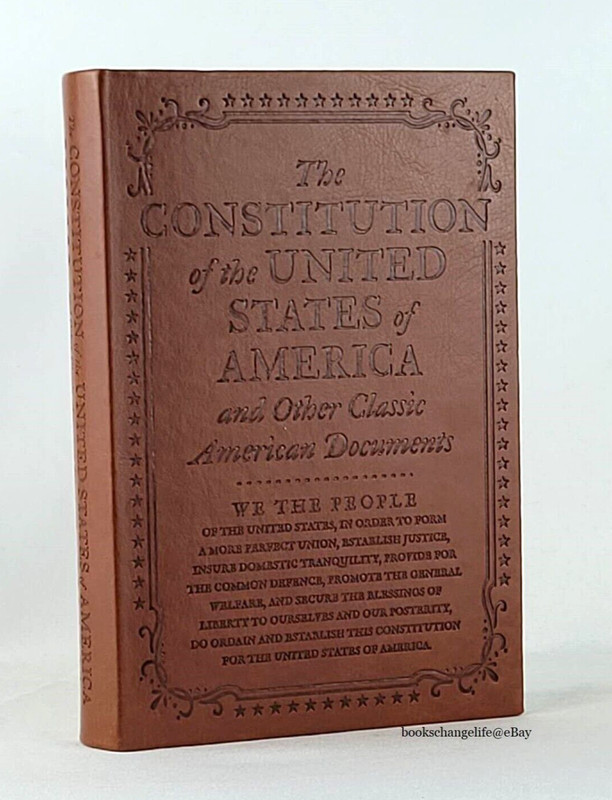 COMMON SENSE, FEDERALIST PAPERS, CONSTITUTION +3 *Set of 6 Leather Book Set NEW* gallery