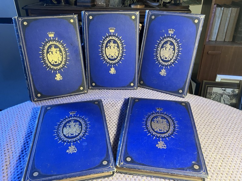 Earl of Beaconsfield Antique 1883 Book Set. Approx 30 engravings Good condition