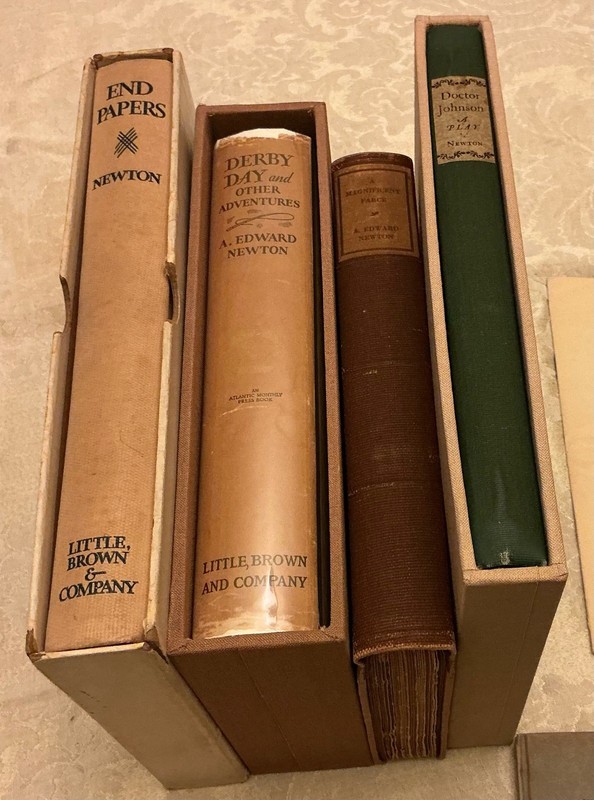 Lot of 7 books by/about A. Edward Newton, many signed limited book collecting gallery