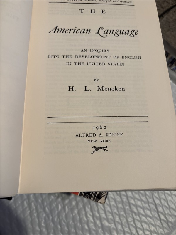 The American Language H.L. Mencken 1962 Knopf Hardcovers Complete 3 Volume Set - gallery