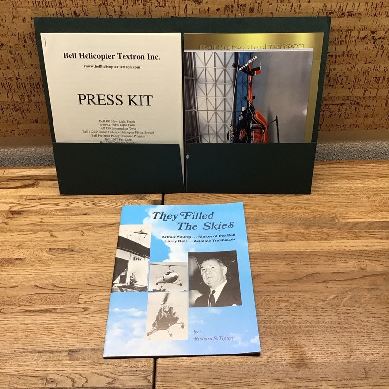 BELL HELICOPTER Press Kit – «THEY FILLED THE SKIES» Arthur Young BOOK – MM6.6