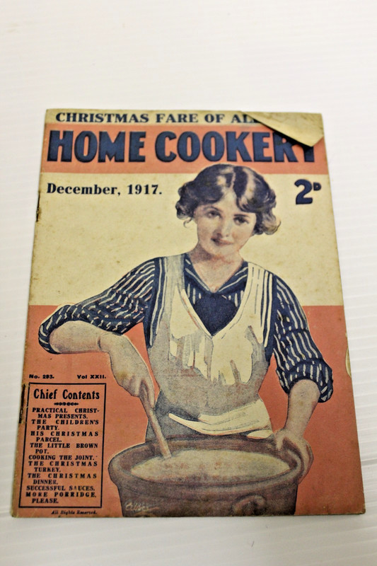 Home Cookery Dece 1917 Magazine Vol XXII 16x22cm – 32pp text