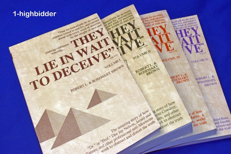They Lie in Wait to Deceive Vol 1-4 Brown EXPOSE Anti-Mormon Critics LDS Set