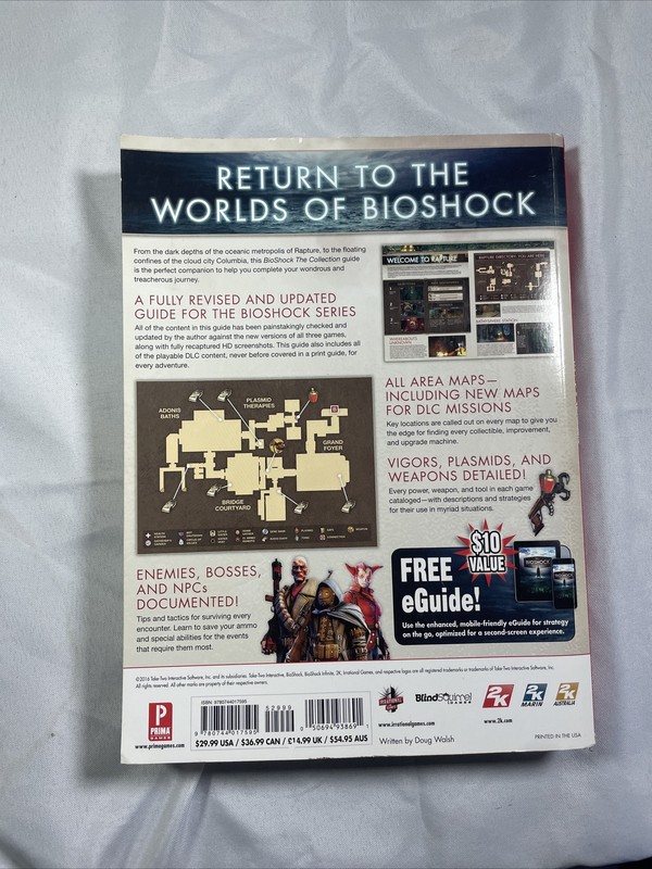 BIOSHOCK: THE COLLECTION: PRIMA OFFICIAL GUIDE By Doug Walsh **Mint Condition** gallery